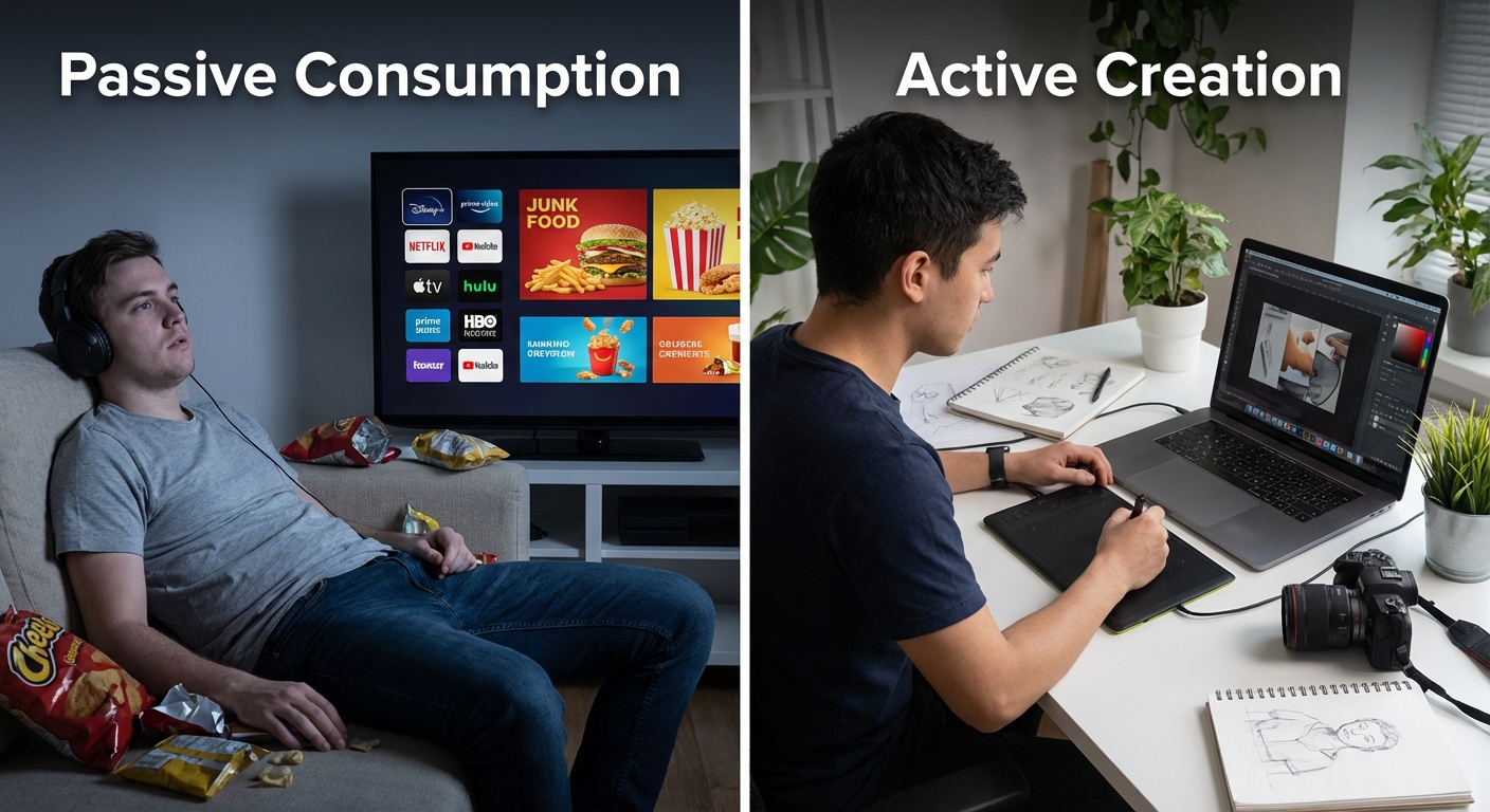Comparison of passive scrolling versus intentional technology use patterns