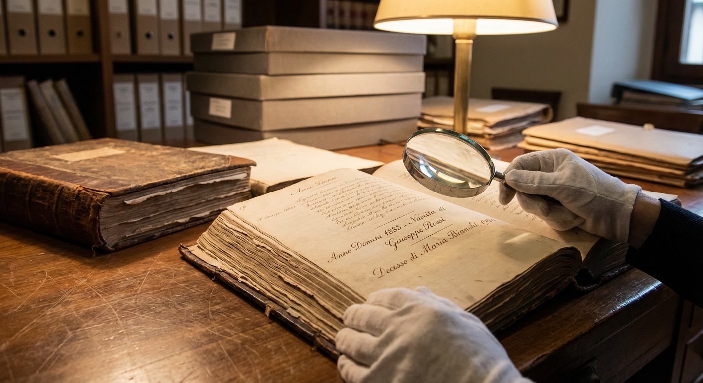 Historical birth registry books and church archives used to validate blue zone ages